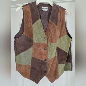 Bagatelle Leather-Suede Vintage Vest